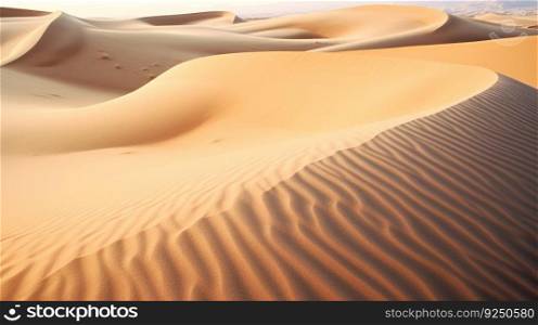 Sand dunes background. Illustration Generative AI
