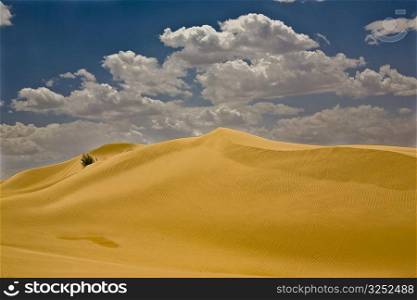 Sand dunes in a desert, Kubuqi Desert, Inner Mongolia, China