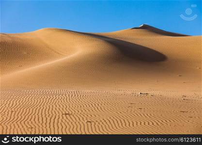 Sand dunes in Huacachina desert, Ica Region, Peru