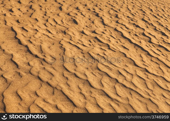 Sand dunes of Mesquite Flat in Death Valley Desert - California