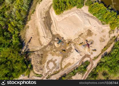 Sand mine, view from above