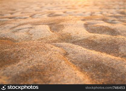 sand pattern in the desert in warm sunlight