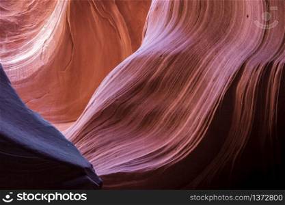 Sand Scoured Rocks in Lower Antelope Canyon