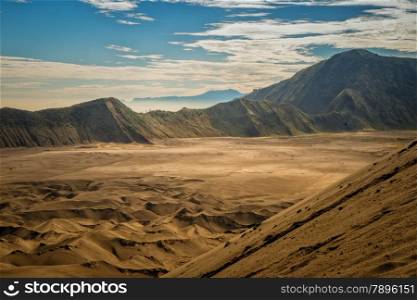 Sand sea viewed from Mount Bromo, Indonesia