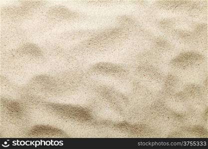 Sand texture. Beach background. Top view. Copy space