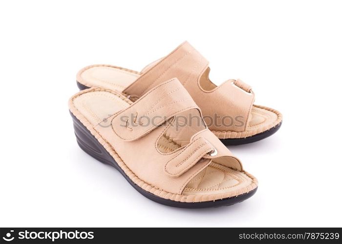 Sandals isolated on white background.