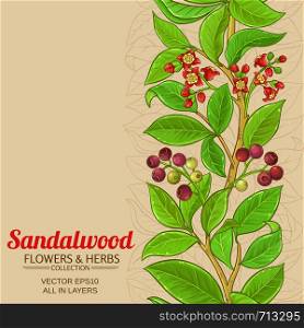 sandalwood vector pattern on color background. sandalwood vector background