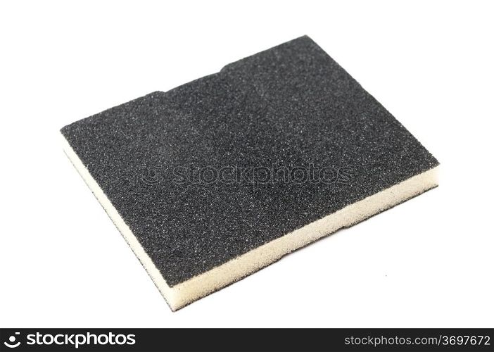 sanding sponge on a white background