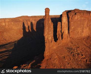 Sandstone buttes in Monument Valley.