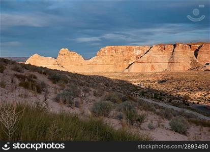 Sandstone cliffs, Amangiri, Canyon Point, Hoodoo Trail, Utah, USA