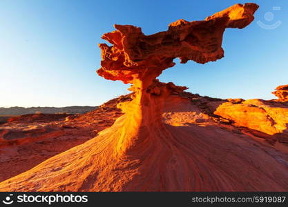 Sandstone formations in Nevada