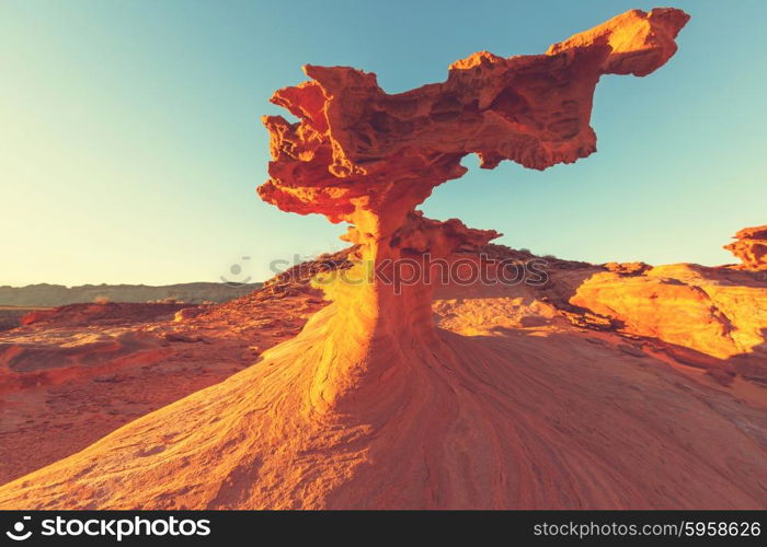 Sandstone formations in Nevada