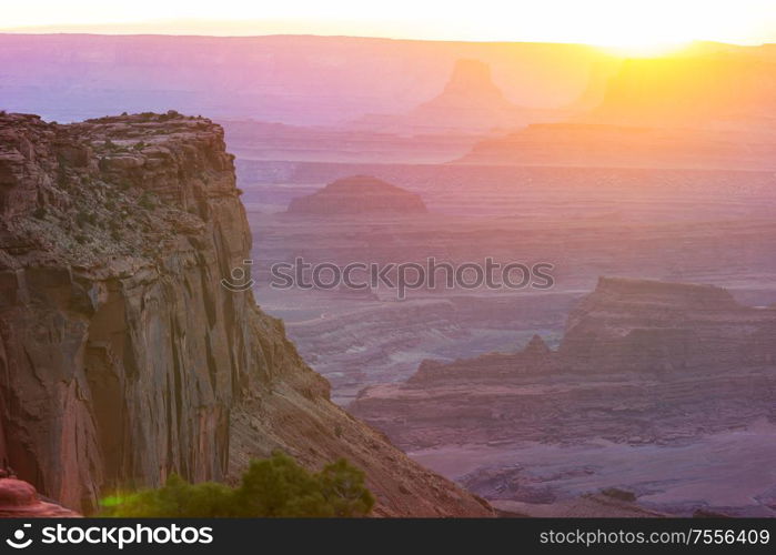 Sandstone formations in Utah, USA. Beautiful Unusual landscapes.