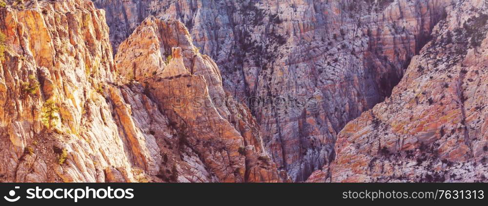 Sandstone formations in Utah, USA. Beautiful Unusual landscapes.