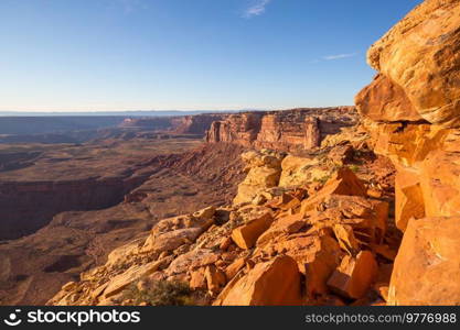 Sandstone formations in Utah, USA. Beautiful Unusual landscapes.