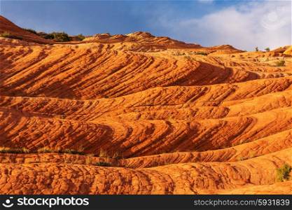 Sandstone formations in Utah, USA.Yant flat.
