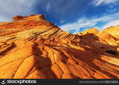 Sandstone formations in Utah, USA.Yant flat.