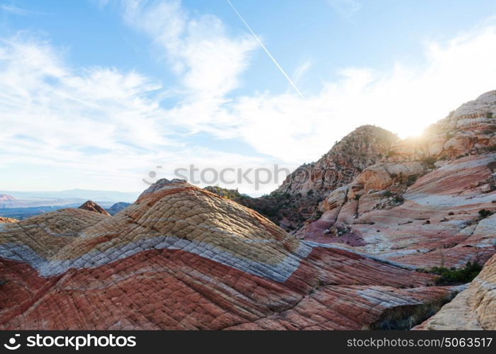 Sandstone formations in Utah, USA. Yant flats