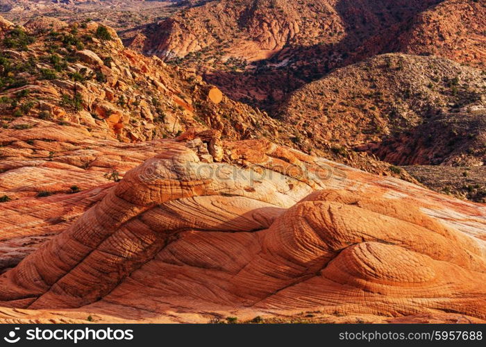 Sandstone formations in Utah, USA. Yant flats