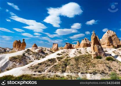 Sandstone rock similar to camel in the Cappadocia, Turkey. Camel rock, Cappadocia, Turkey
