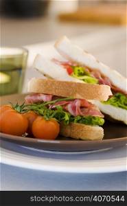 Sandwich and tomatoes