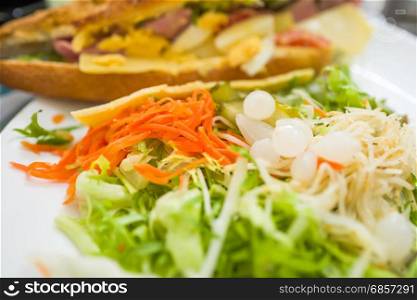 Sandwich with salad.