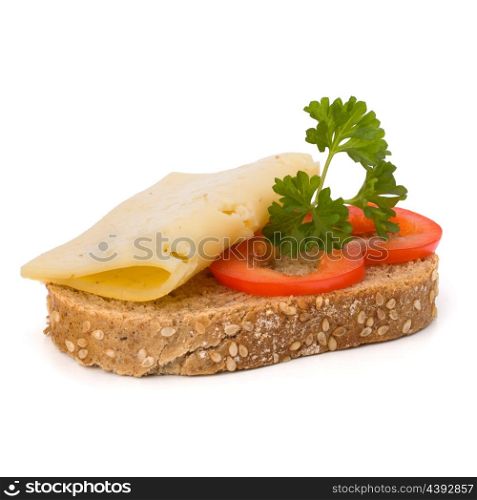sandwich with vegetable isolated on white background