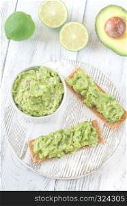Sandwiches with guacamole