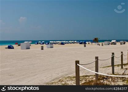 Sandy beach in Miami, Florida