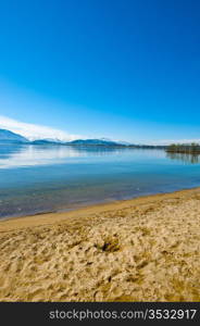 Sandy Beach of the Lake Zuger, Switzerland