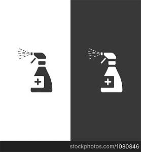Sanitizer spray icon. Isolated image. Flat pharmacy and cleaning vector illustration