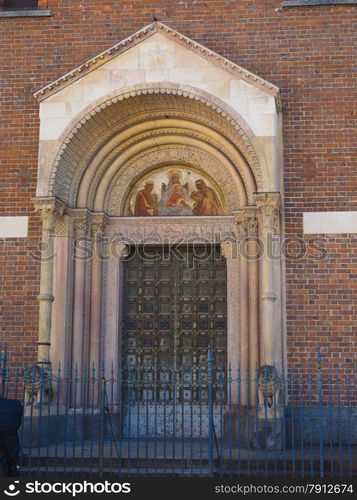 Sant Eustorgio church Milan. Basilica of Sant Eustorgio in Milan Italy