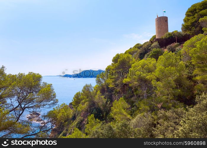 Sant Joan castle in Lloret de Mar at Costa Brava of Catalonia Spain