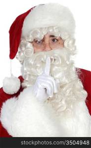Santa Claus asking to keep the secret