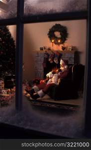 Santa Claus Asleep In Living Room Chair