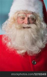 Santa Claus closeup portrait indoors in real life