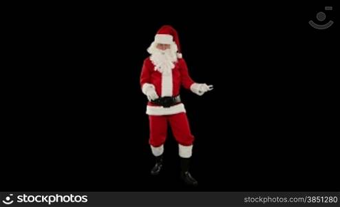 Santa Claus Dancing against Black, Dance 2