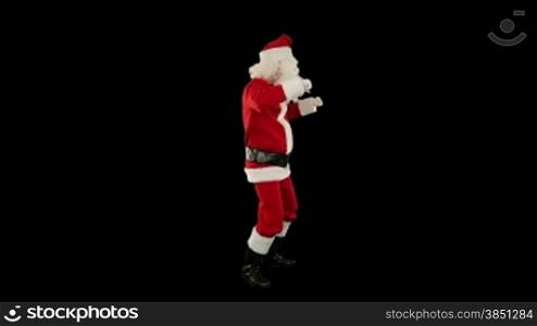 Santa Claus Dancing against Black, Dance 3
