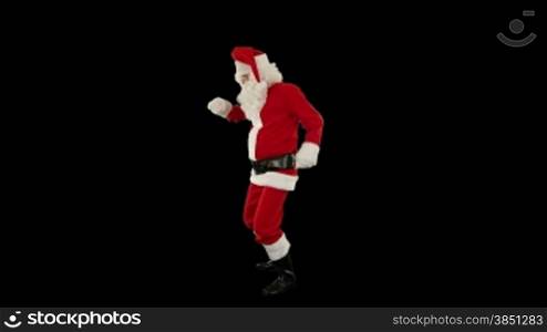 Santa Claus Dancing against Black, Dance 4