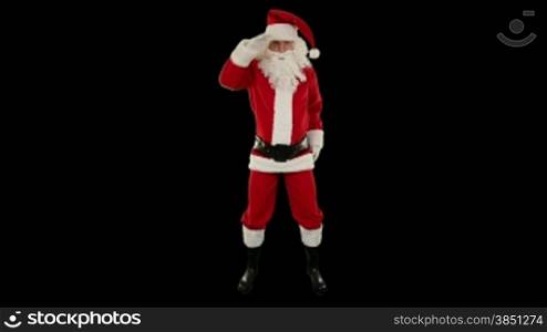 Santa Claus Dancing against Black, Dance 8