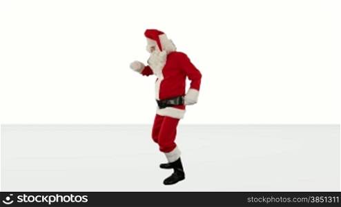 Santa Claus Dancing against White, Dance 4