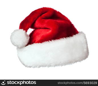 Santa Claus hat isolated on white background