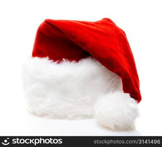 Santa claus hat isolated over white