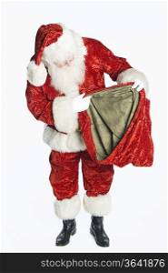 Santa Claus holding sack