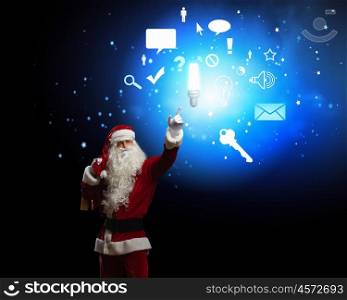 Santa Claus. Image of Santa Claus in red costume. Communication concept