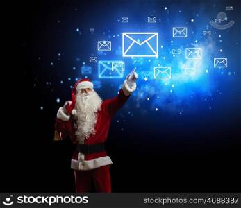 Santa Claus. Image of Santa Claus in red costume. Communication concept