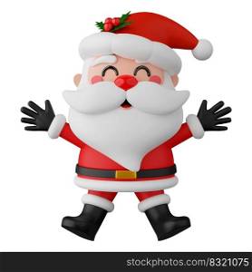 Santa Claus isolated with clipping path 3d render