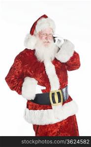Santa Claus on mobile phone