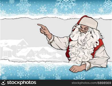 Santa Claus Pointing Background