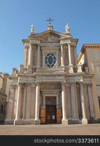 Santa Cristina and San Carlo church. Chiesa di Santa Cristina e Carlo church in Piazza San Carlo, Turin, Italy